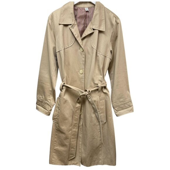 OLD NAVY Trenchcoat Size XXL Womens Jacket Cotton Khaki Tan Coat Vintage - Picture 1 of 9